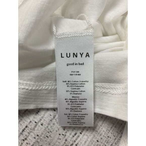NEW‎ Lunya Cool Cotton Every Body Pocket Tee T-Shirt White Sz M - Picture 6 of 6